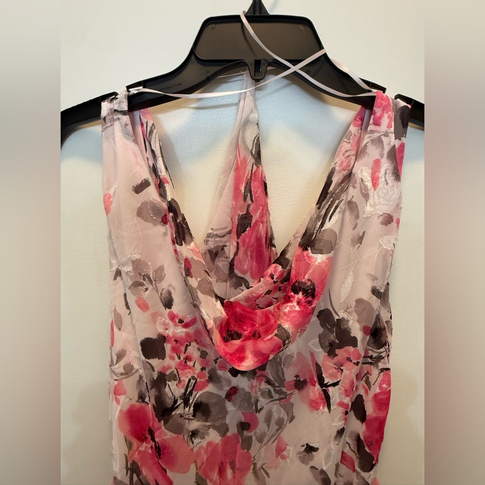 NWT Alex Evenings Sleeveless Floral Cowl Neck‎ Gown With Shaw Size 4 - Picture 2 of 11
